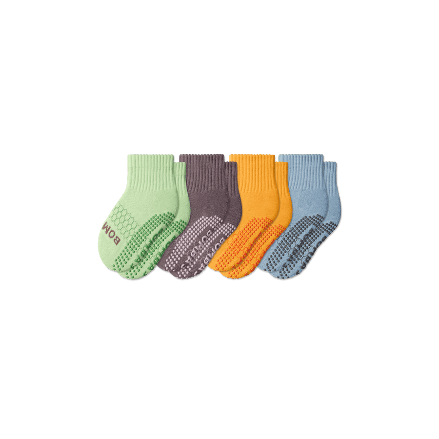 Toddler Gripper Calf Socks 4-Pack - Active Travel Step