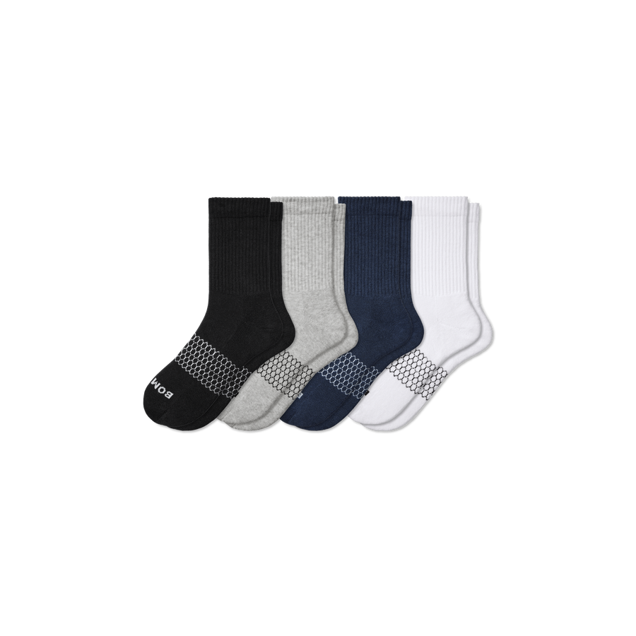 Men's Solids Half Calf Sock 4-Pack - Steady Travel Cushion