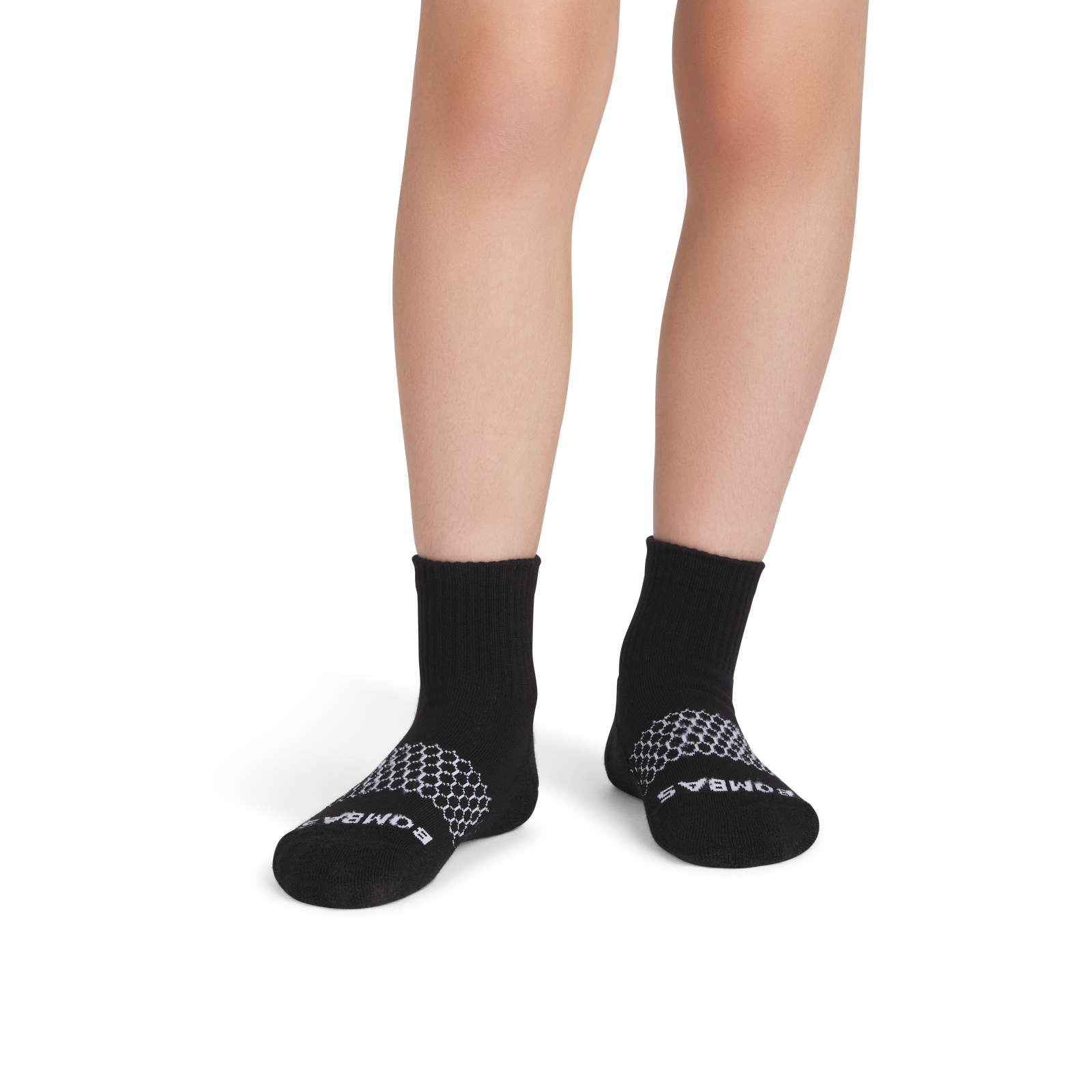 Youth Solids Quarter Socks - black YO1 [8002]