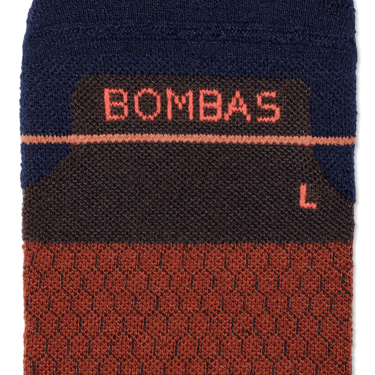 Merino Wool Blend Athletic Calf Socks - Midnight Navy Detail [8068]