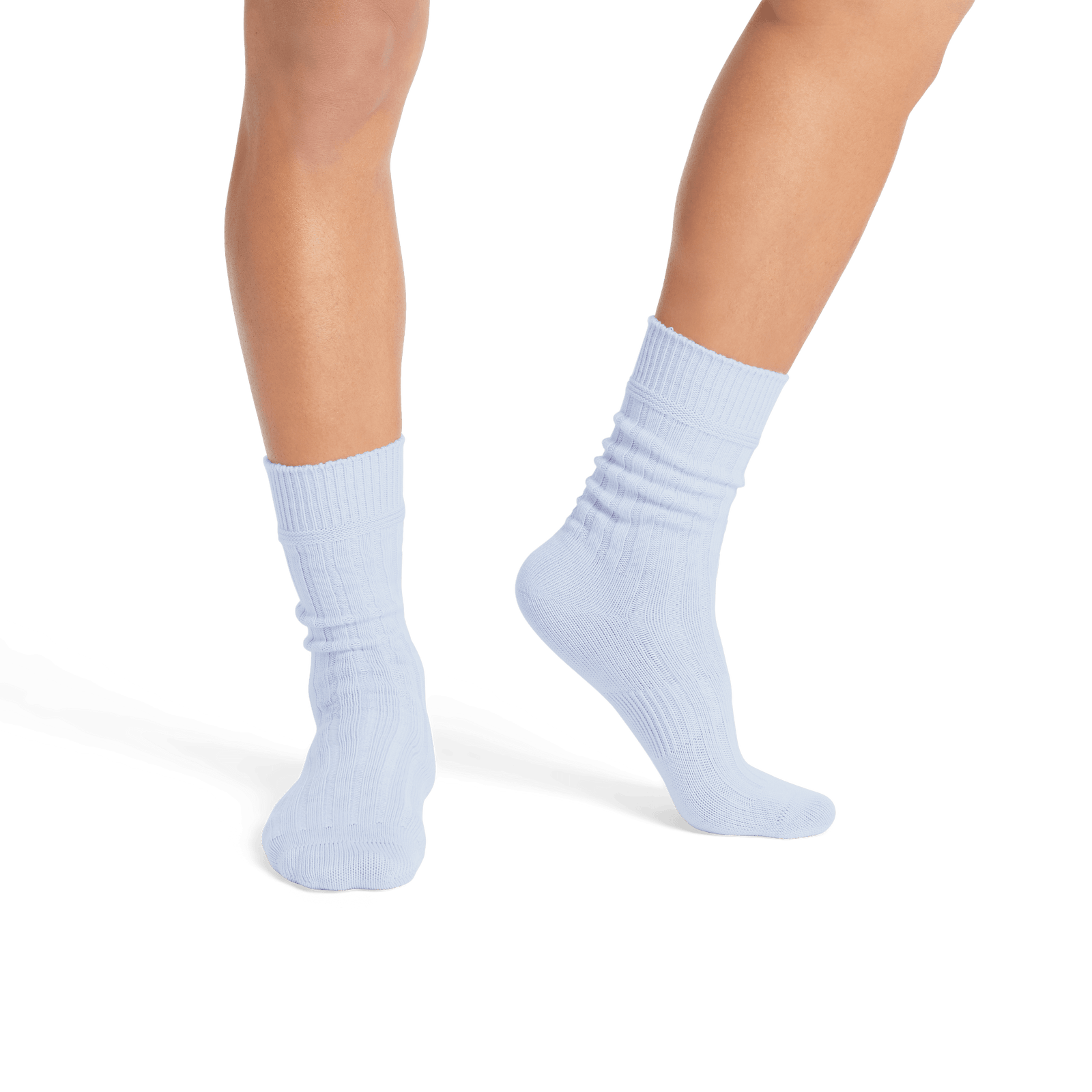 Merino Cashmere Blend Calf Socks - Halo Blue MO2 [8155]