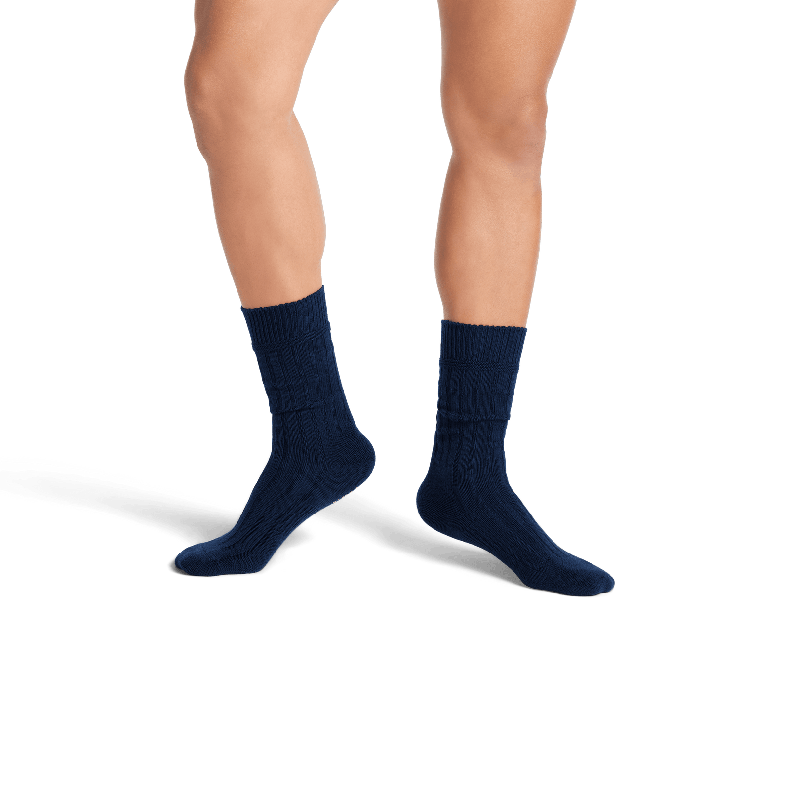 Merino Cashmere Blend Calf Socks - Midnight Navy MO2 [8155]