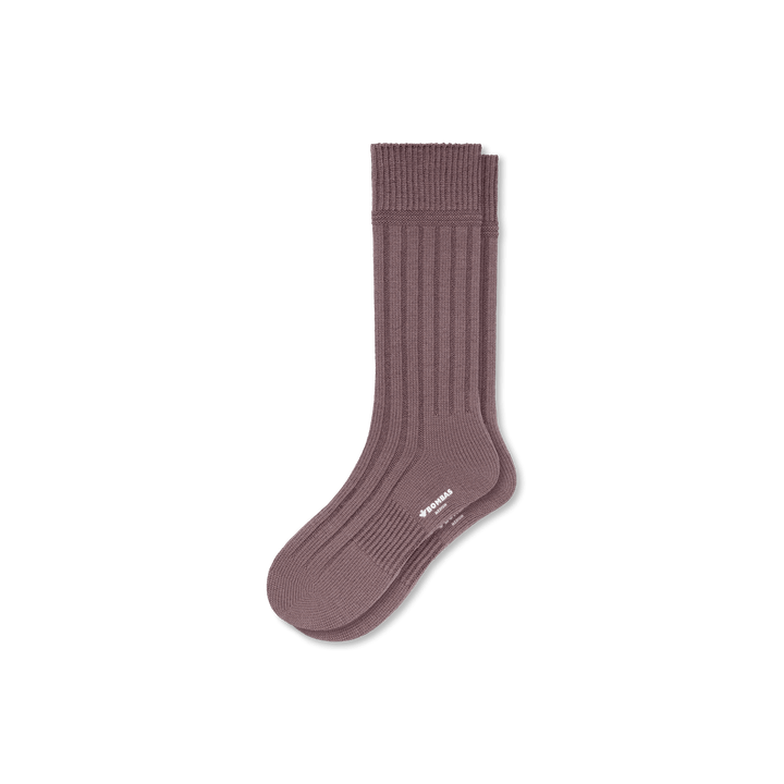 Merino Cashmere Blend Calf Socks - Mineral Purple L [8155]
