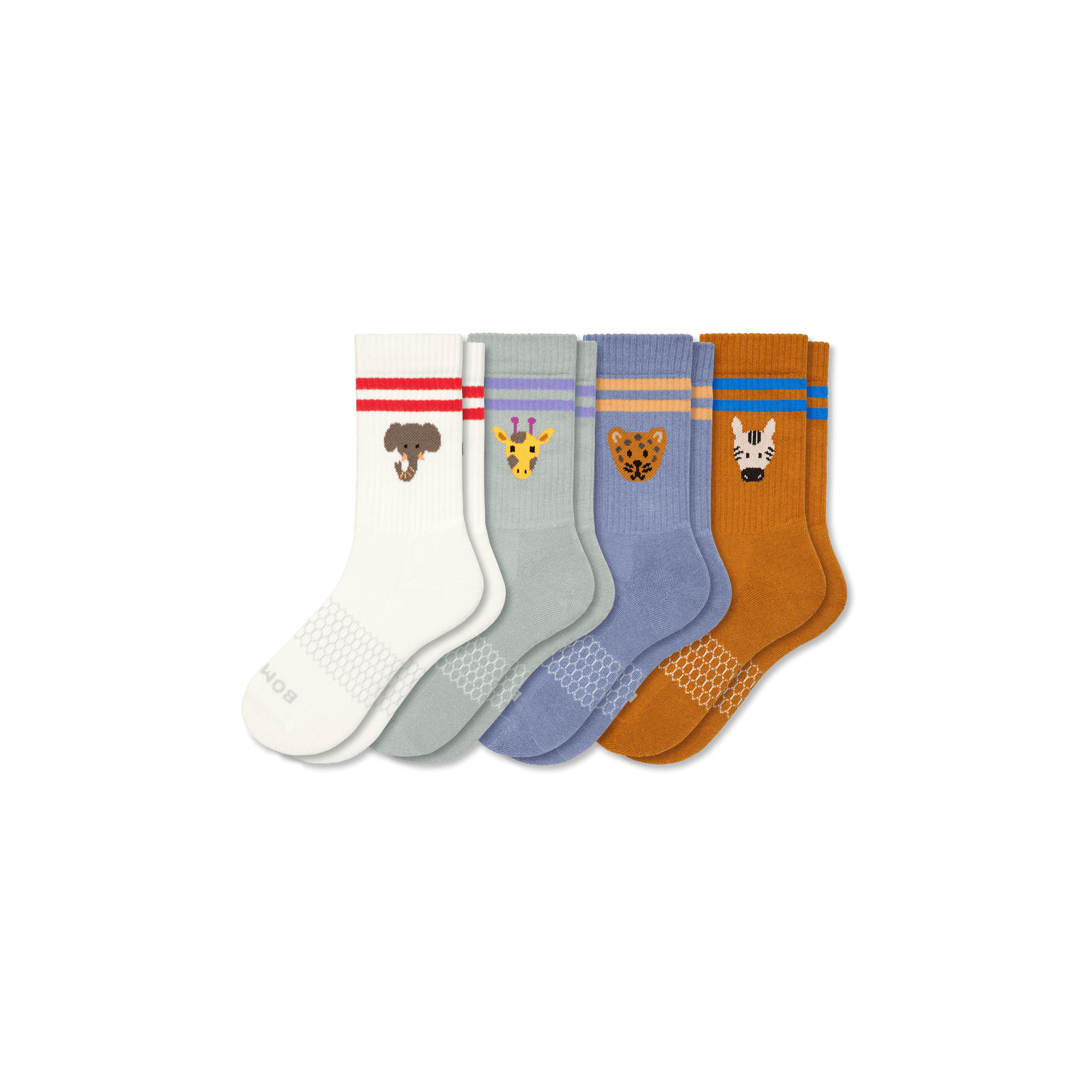 Youth Safari Stripe Calf Socks - Sienna Fjord Mix L [8242]