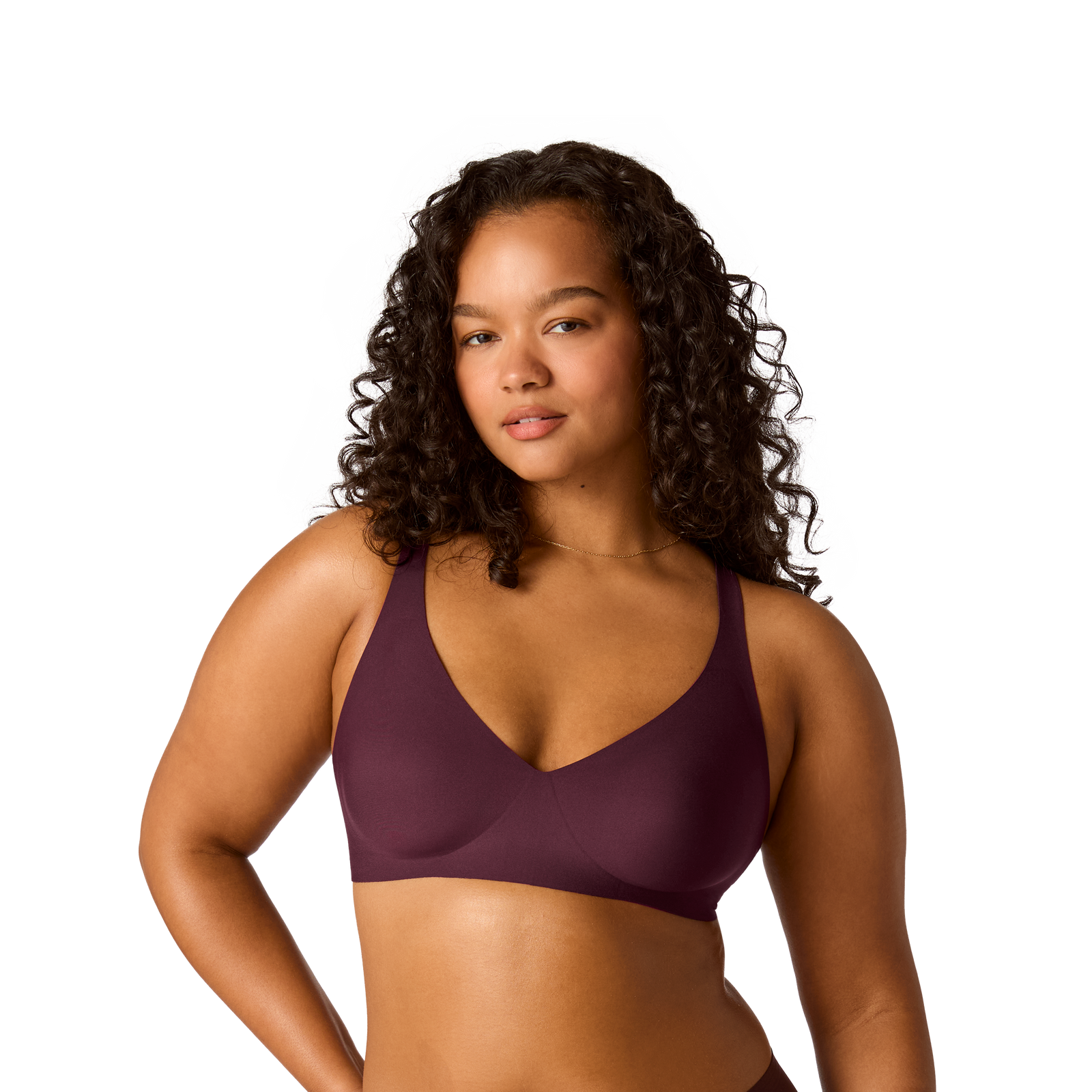 Women's No Show Plunge Bralette - All Spice WO1 [8252]