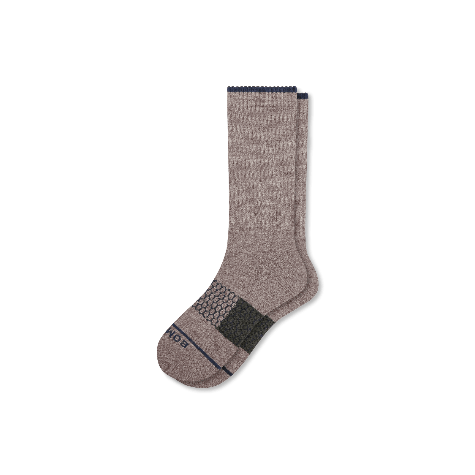 Merino Wool Blend Calf Socks - Pepper L [8257]