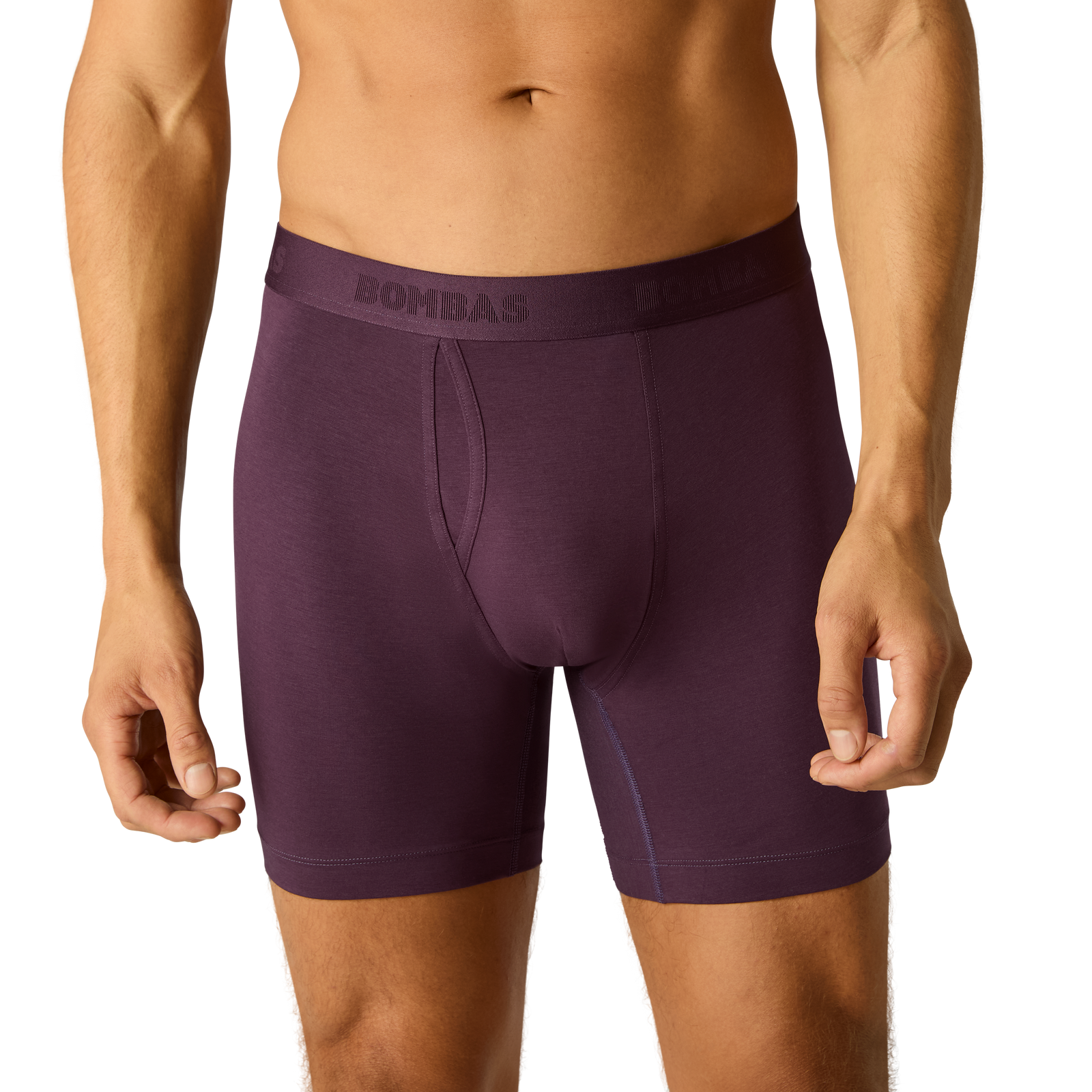 Cotton Modal Blend Boxer Brief - Classic Fly - Purple Plum MO1 [8470]