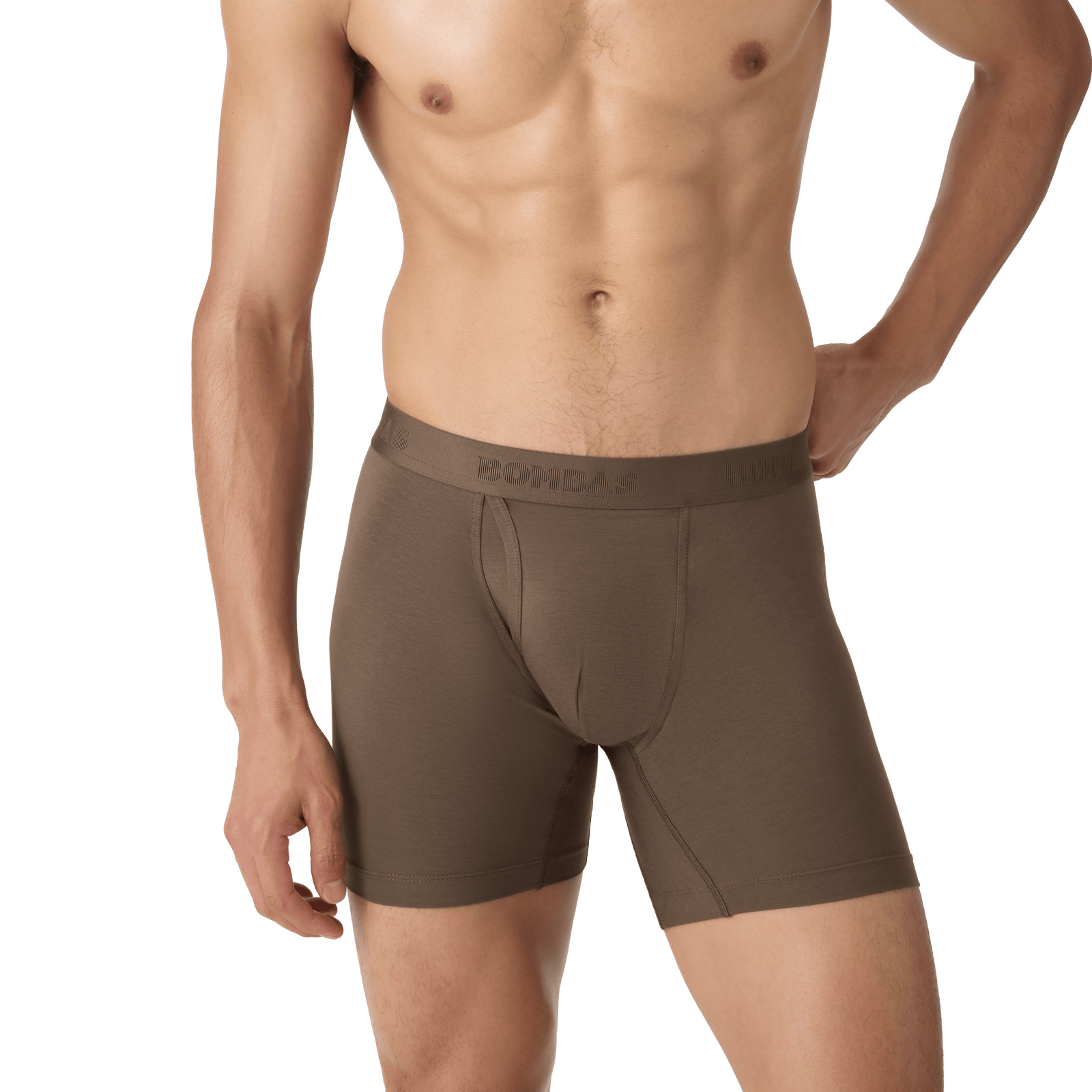 Men's Cotton Modal Blend Boxer Brief - Slate Olive MO1 [8470]