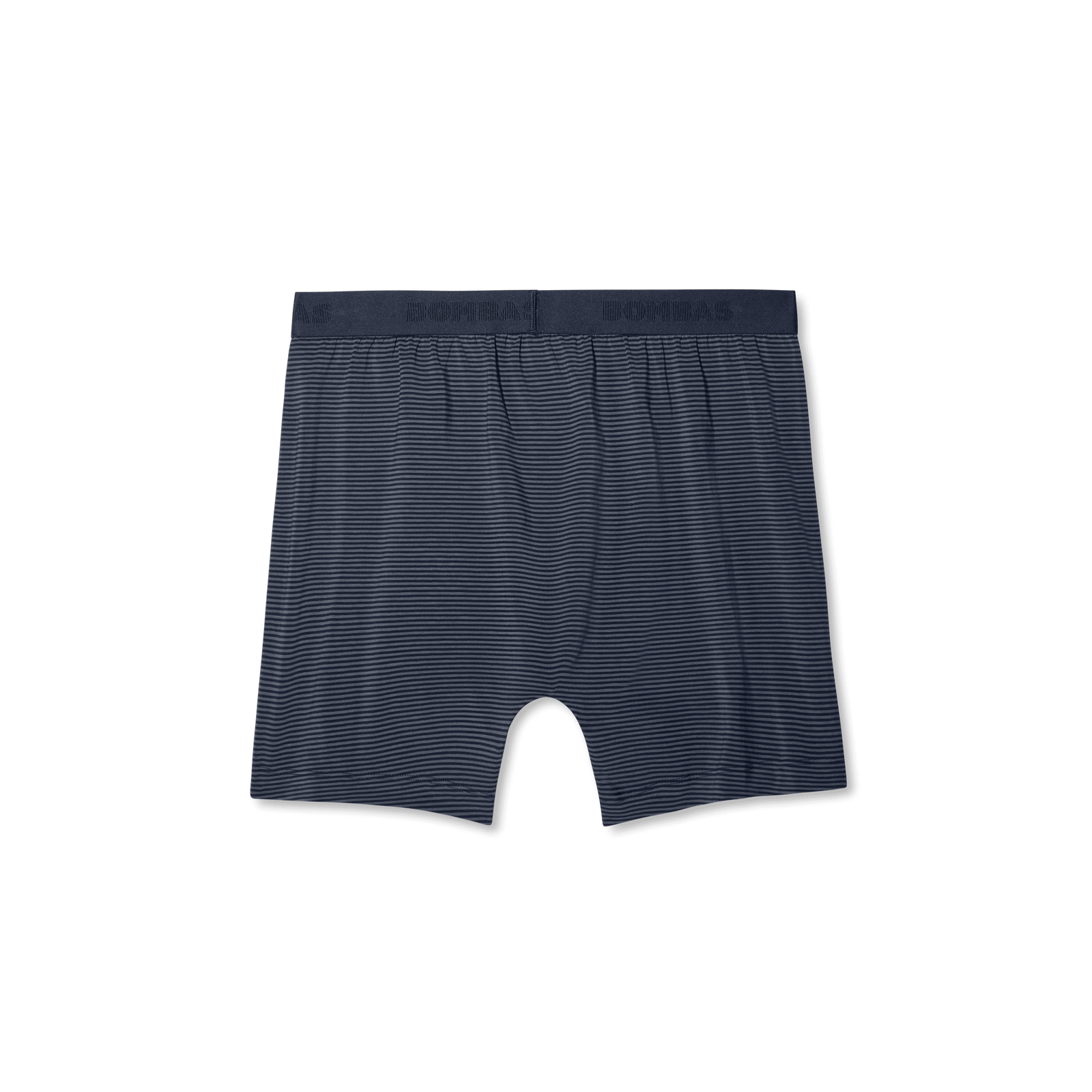 Men's Cotton Modal Blend Boxer - Midnight Navy / Washed Black Micro Stripe L Back [8473]