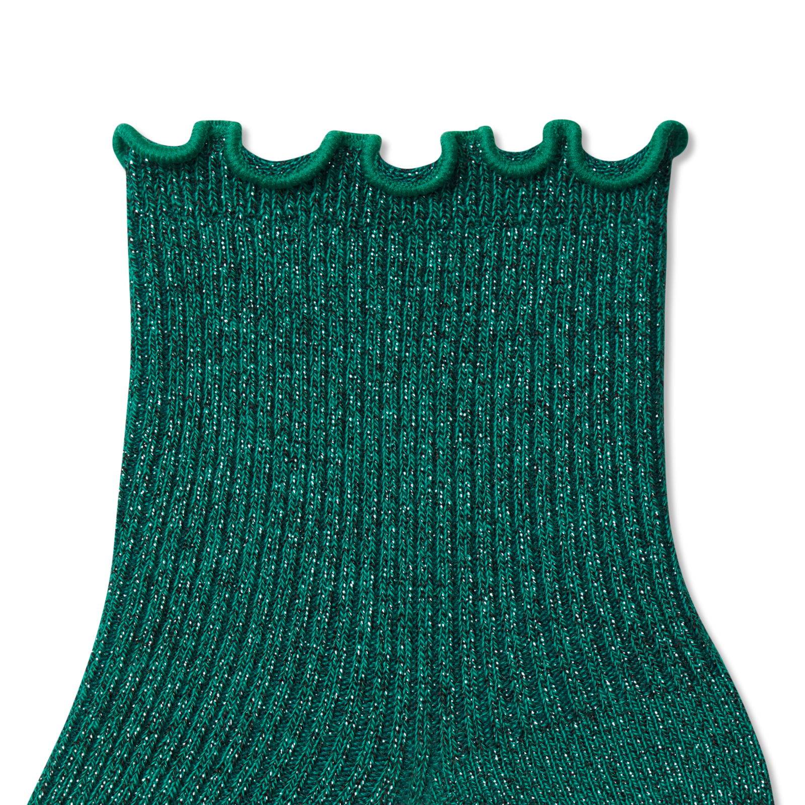 Ruffle Rib Quarter Socks brightpine-detail-3-transparent