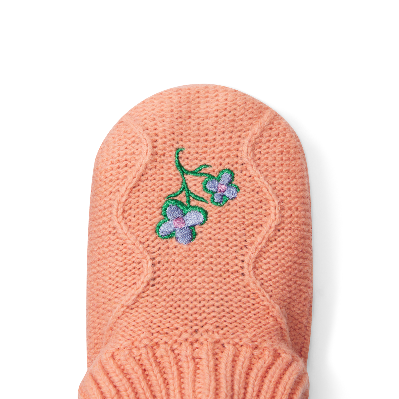 Youth Cable Embroidered Gripper Slipper GUAVA-FLOWER-detail-6-transparent