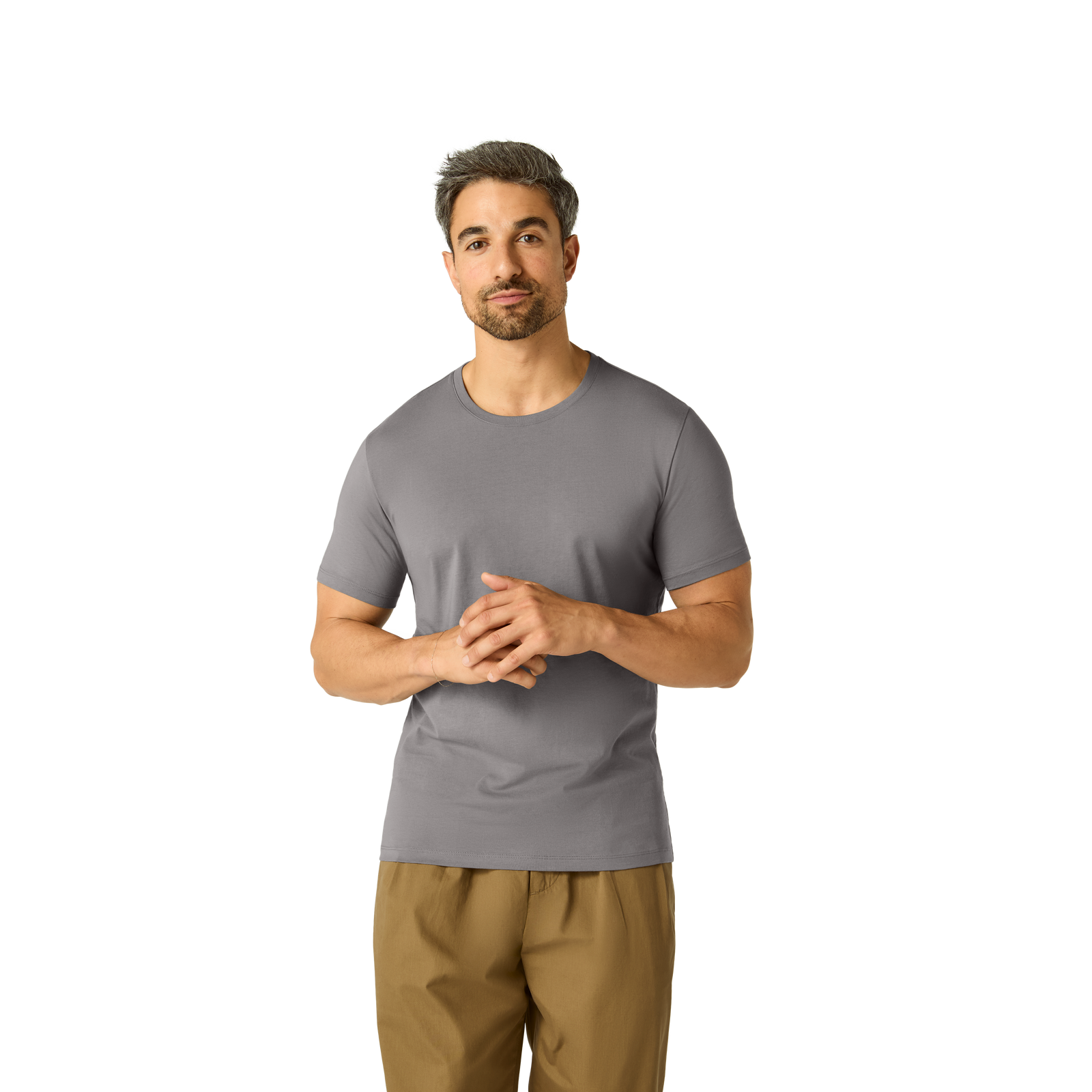 Men's Slim Fit Pima Cotton Crew Neck T-Shirt - Boulder MO1 [8526]