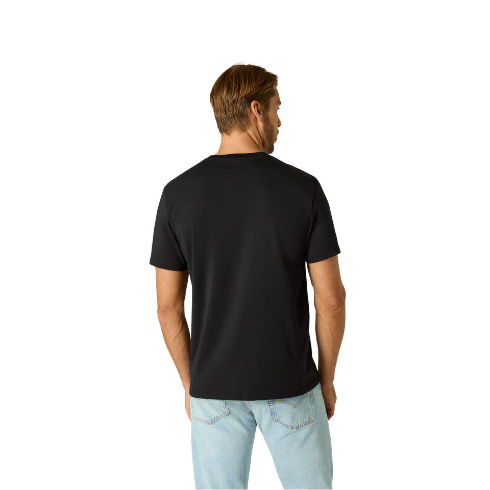Pima Cotton Pocket Crew Neck T-Shirt - Black MO3 [8527]