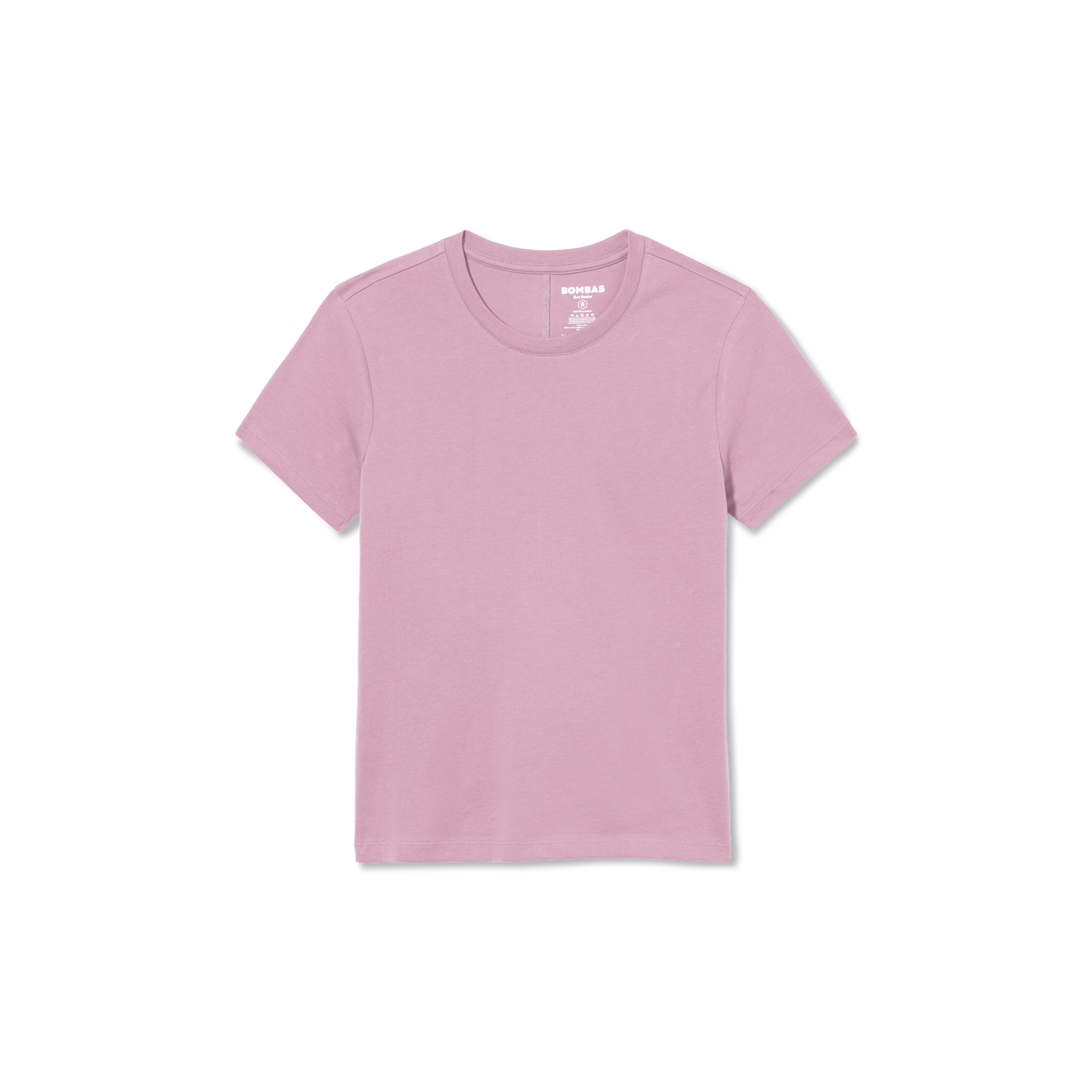 Women's Slim Fit Pima Cotton Crew Neck T-Shirt - Mauve L [8528]
