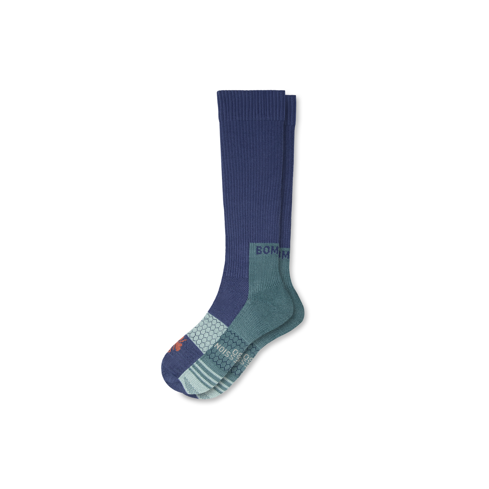 Performance Compression Knee High Socks - Navy Dusk / Washed Terracotta L [8578]