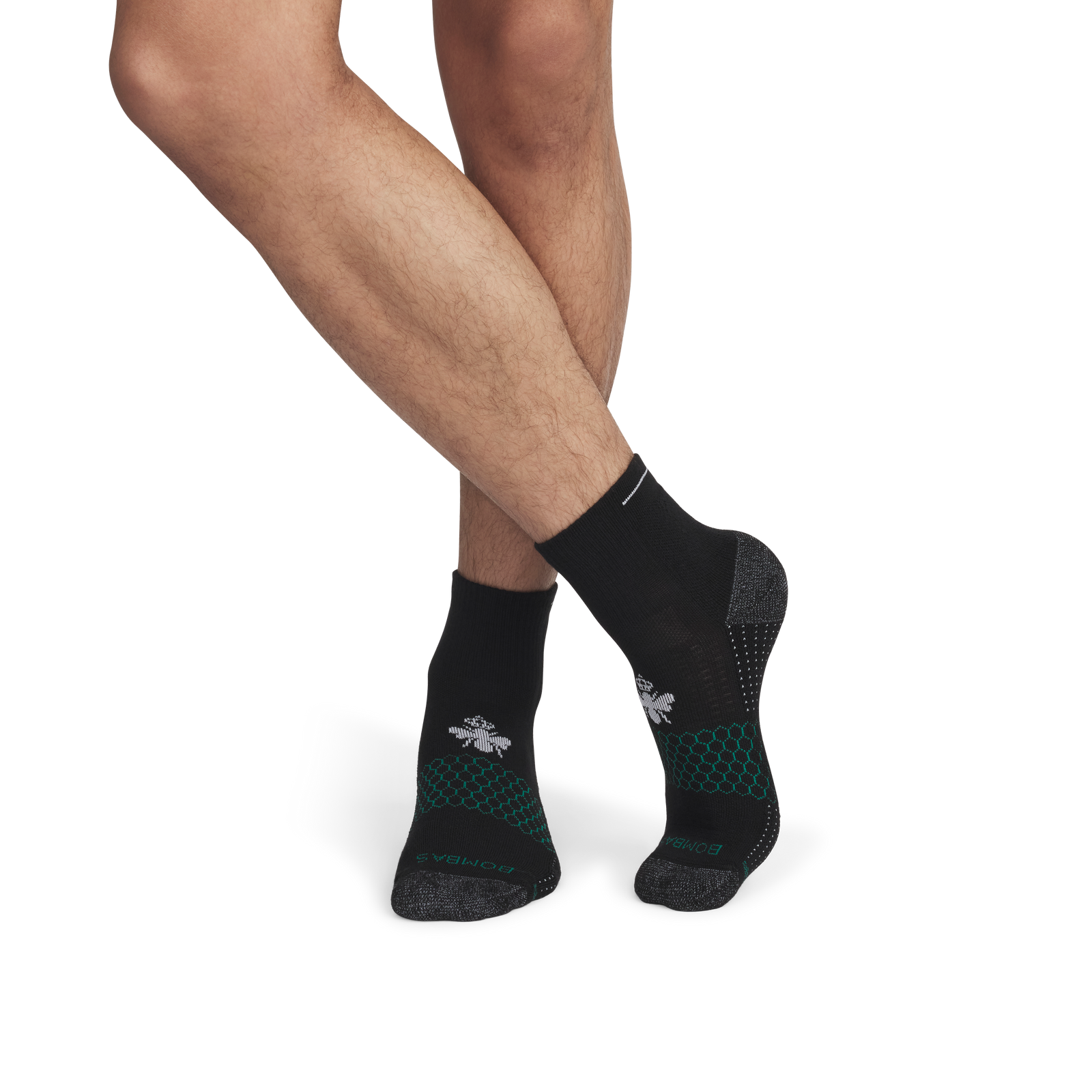 Golf Quarter Socks - Black MO1 [8602]