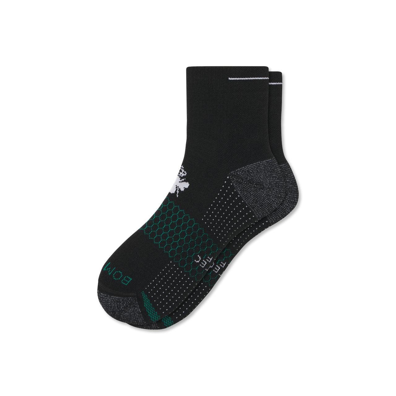 Golf Quarter Socks - Black L [8602]