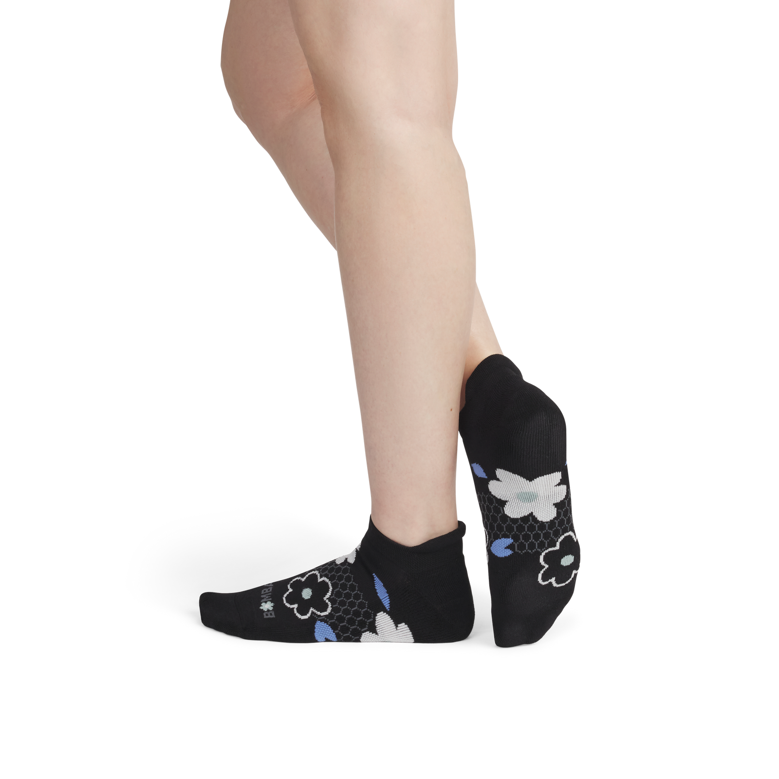 Garden Party Ankle Socks - Black Floral WO2 [8635]