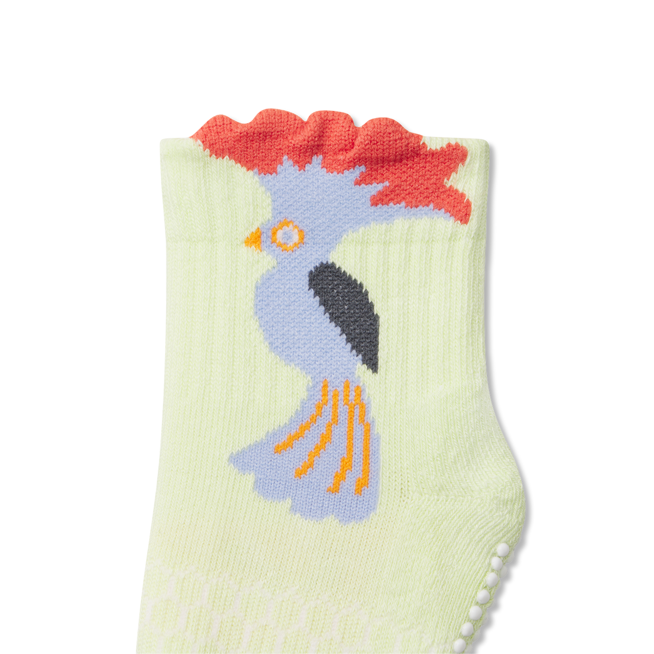 Toddler Cockatoo Gripper Calf Socks - Soft Lime Detail [8642]