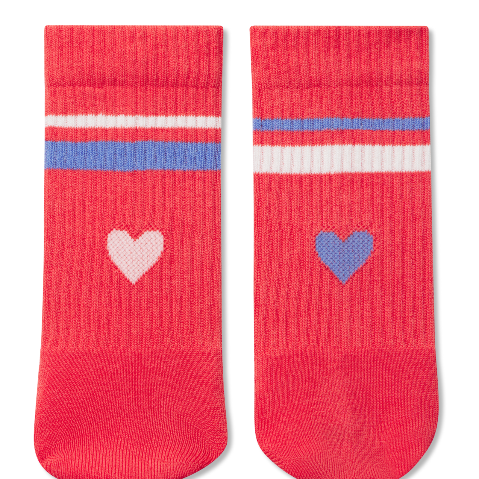 Youth Valentine's Calf Socks - Heirloom Red / Perisky Detail [8648]