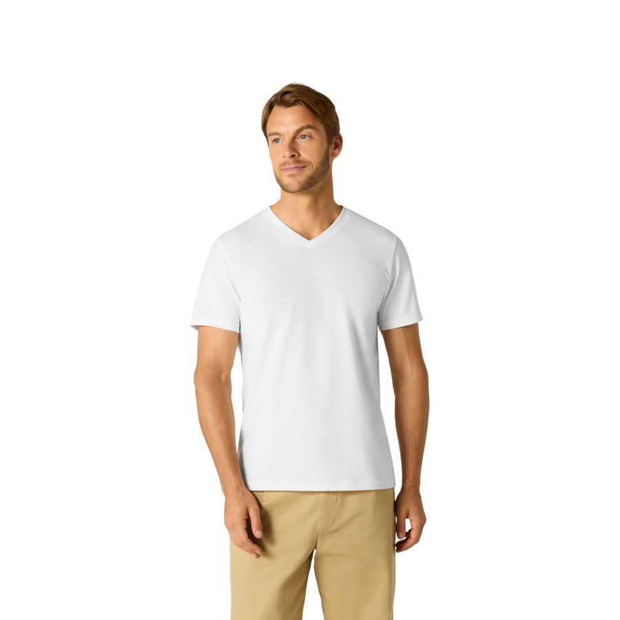 Men's Pima Cotton V-Neck T-Shirt - Relaxed Street Wear