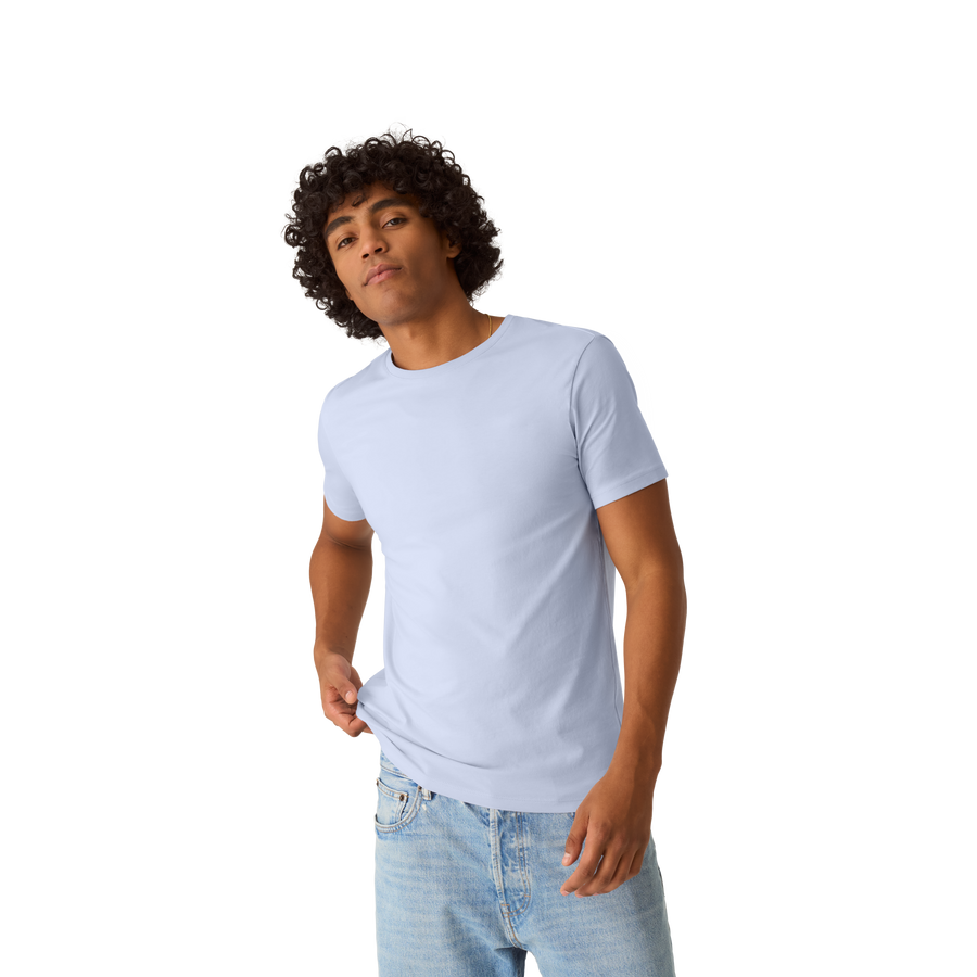 Men's Pima Cotton Slim Crew Neck T-Shirt - Light Layer Fit