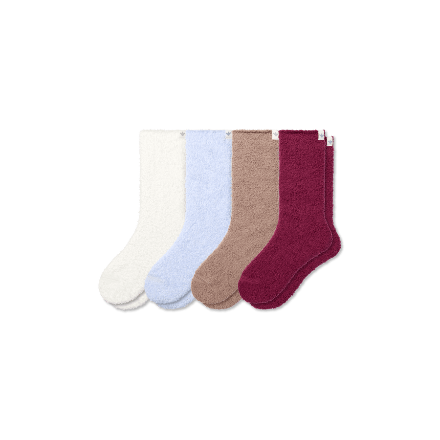 Youth Fuzzy Sock 4-Pack - Cushion School Step