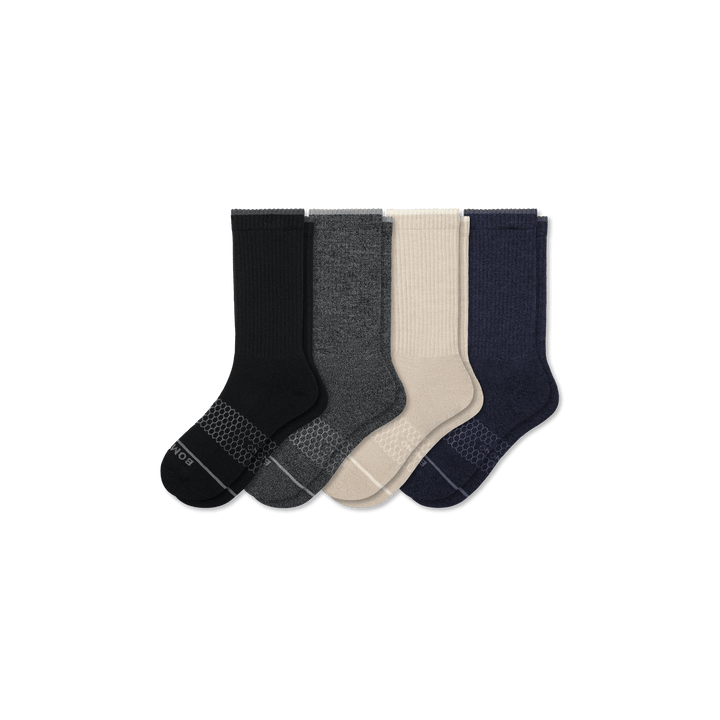 Merino Wool Blend Calf Sock 4-Pack - dark mix [8795]