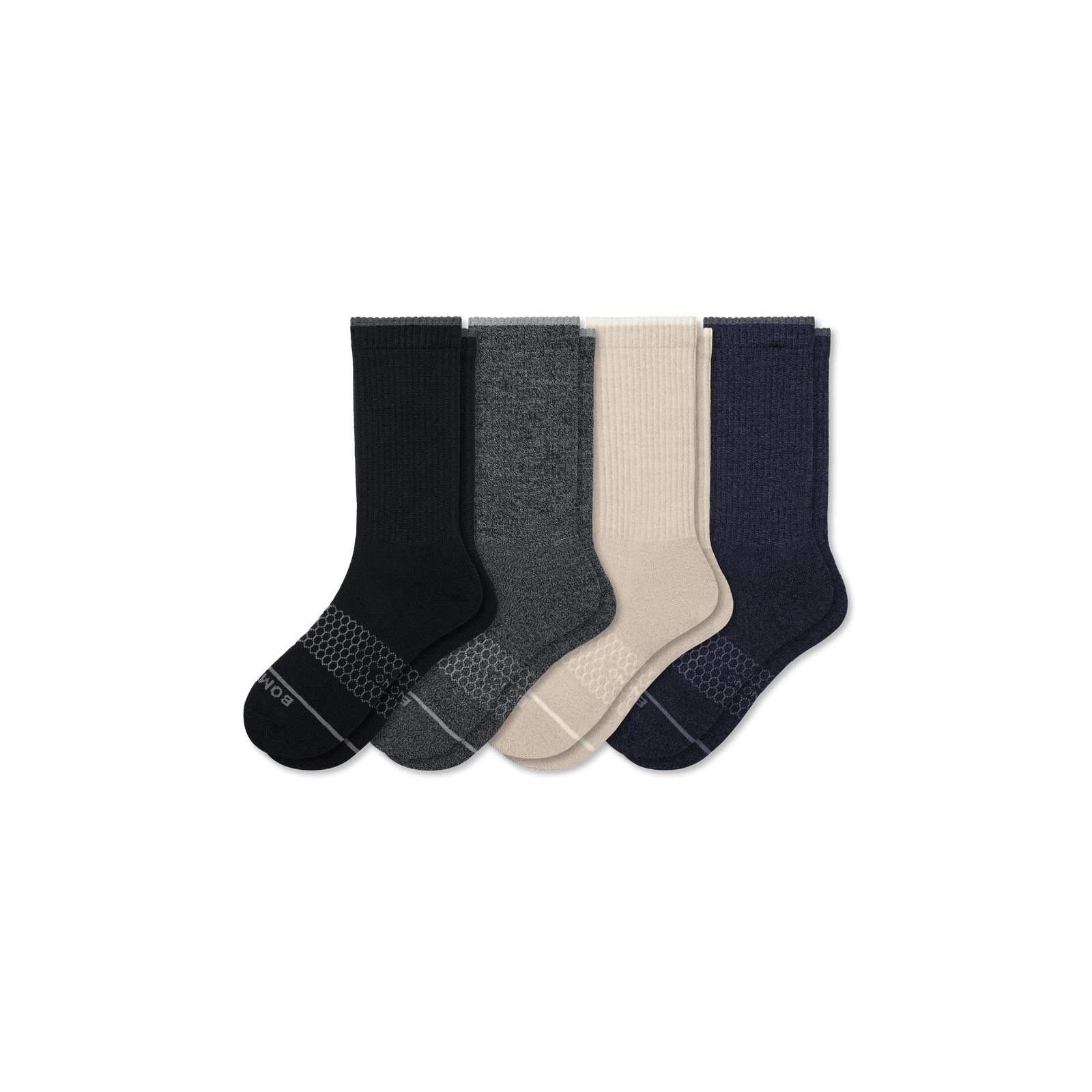 Merino Wool Blend Calf Sock 4-Pack - dark mix [8795]