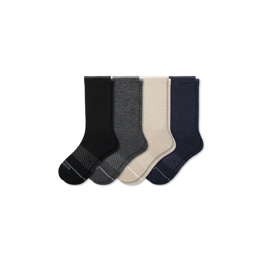 Women's Merino Wool Blend Calf Sock 4-Pack - Soft Studio Cushion
