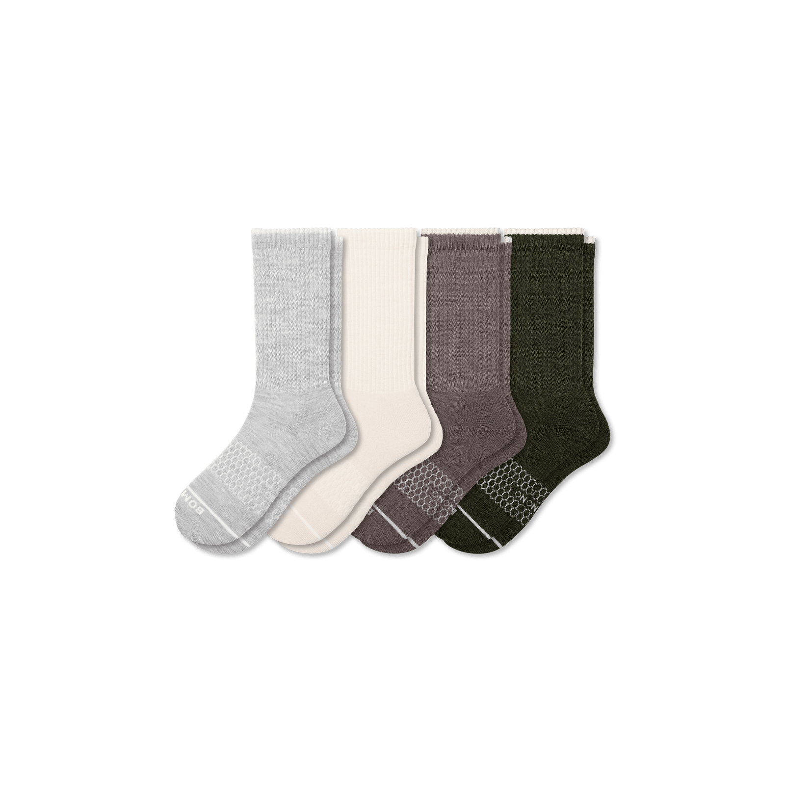 Merino Wool Blend Calf Sock 4-Pack - shades mix [8796]