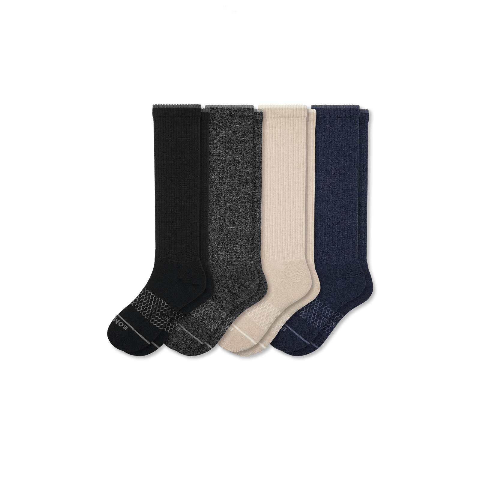 Women's Merino Wool Blend Knee High Sock 4-Pack - Dark Mix