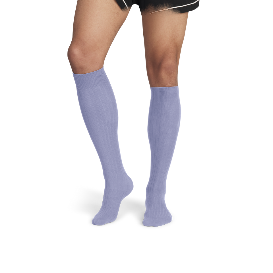 Ribbed Dress OTC Socks - Dawn Blue MO1 [8806]