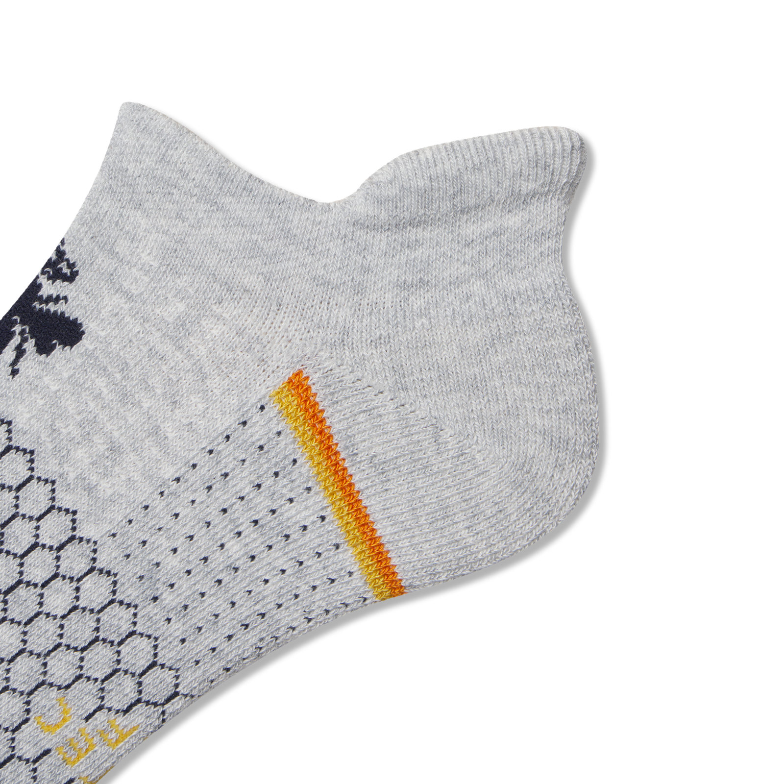 Golf Ankle Socks - Light Grey Heather Spice Detail [8844]