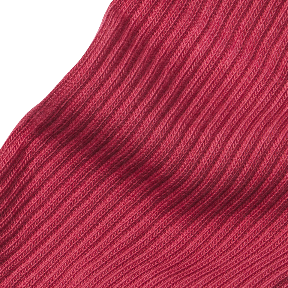 Modern Rib Half Calf Socks - Cinnabar Detail [8861]