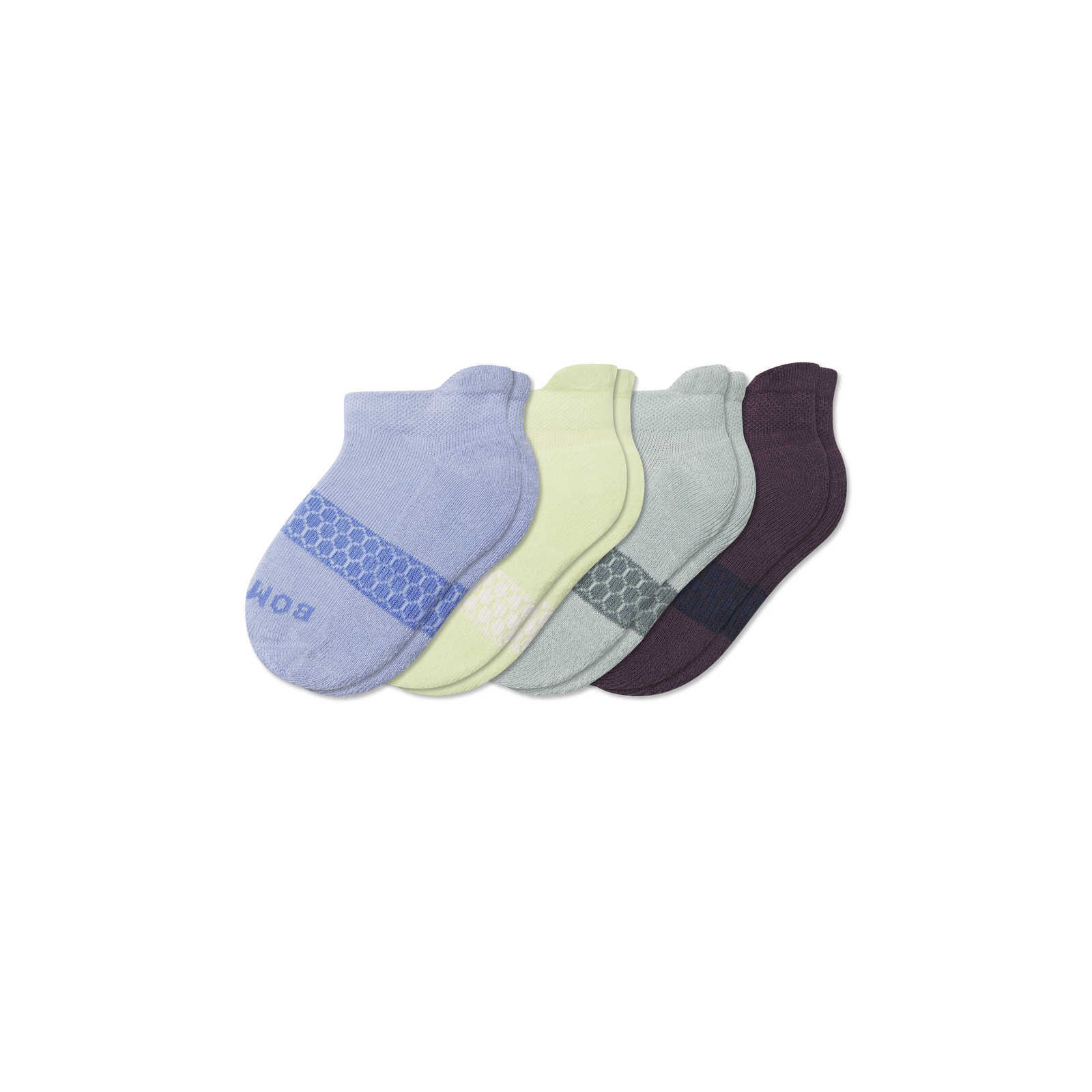 Junior Solids Ankle Sock 4-Pack - Dawn Lime Mix L [8946]