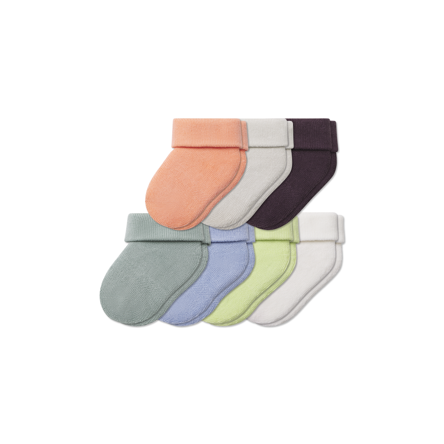 Baby Week of Bombas Calf Sock 7-Pack (0-6 Months) - Cushion Hike Move