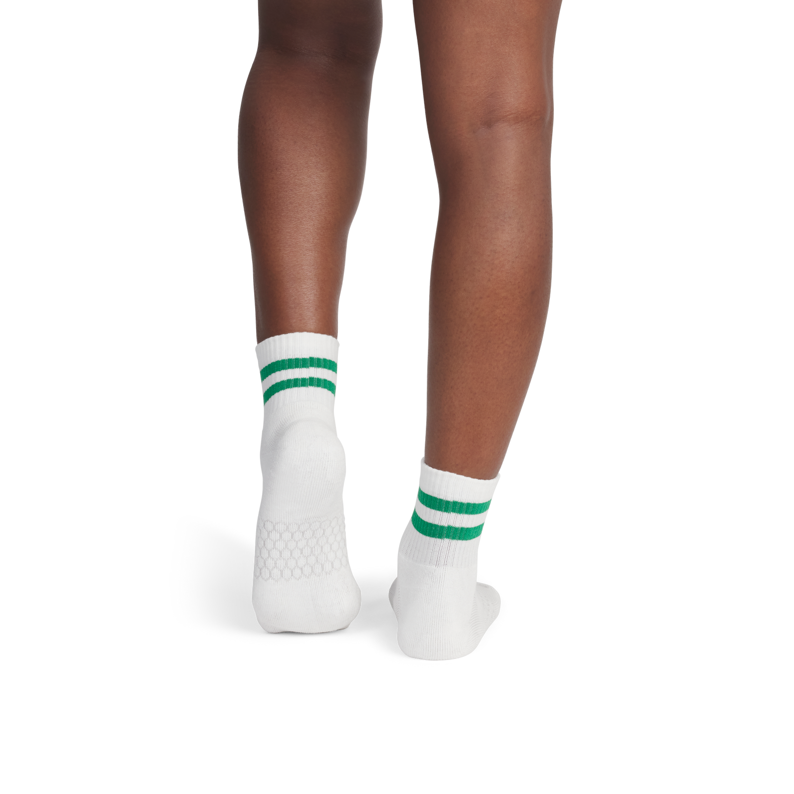Vintage Stripes Quarter Socks - Soft White / Jungle WO2 [9006]