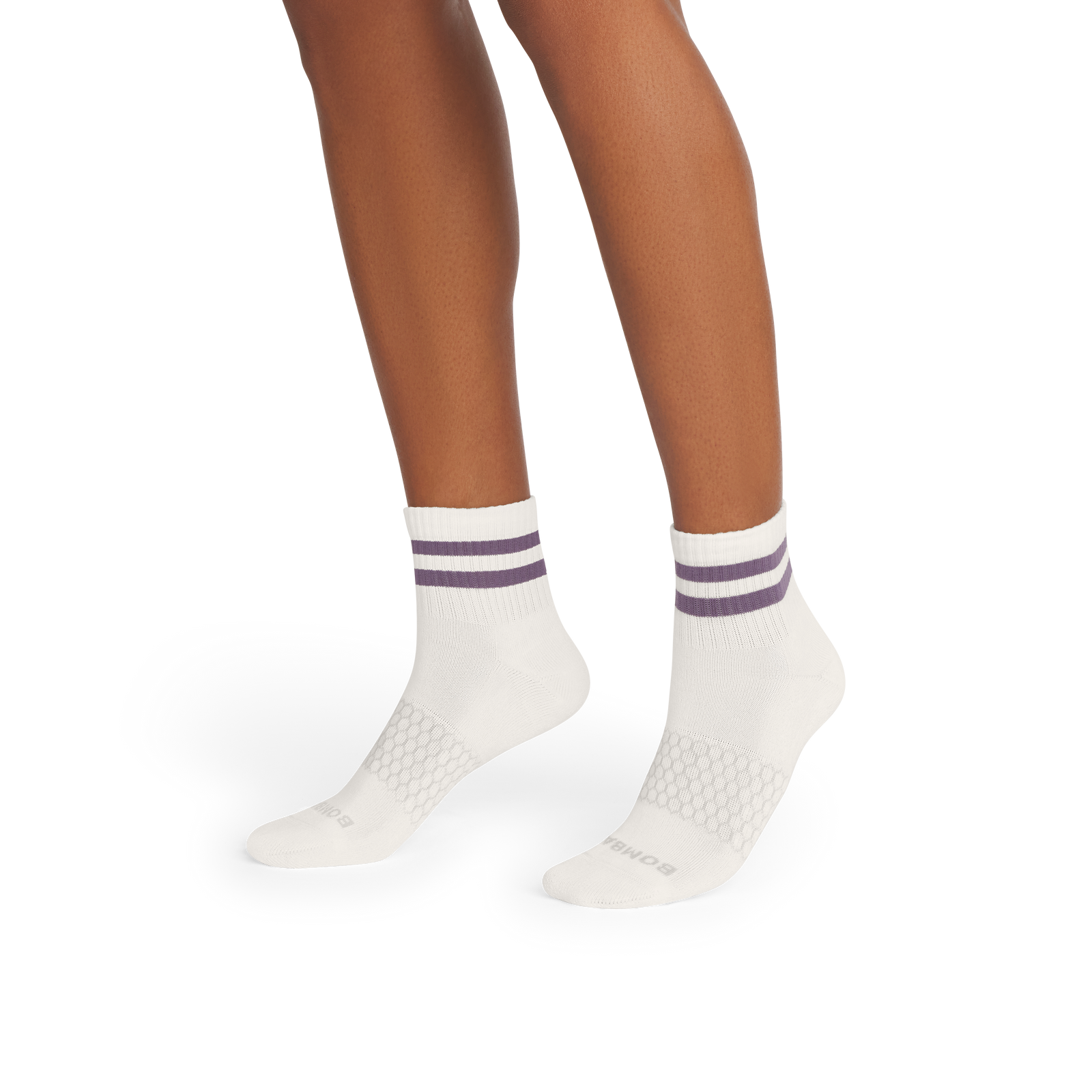Women's Vintage Stripes Quarter Socks - antique purple WO1 [9006]