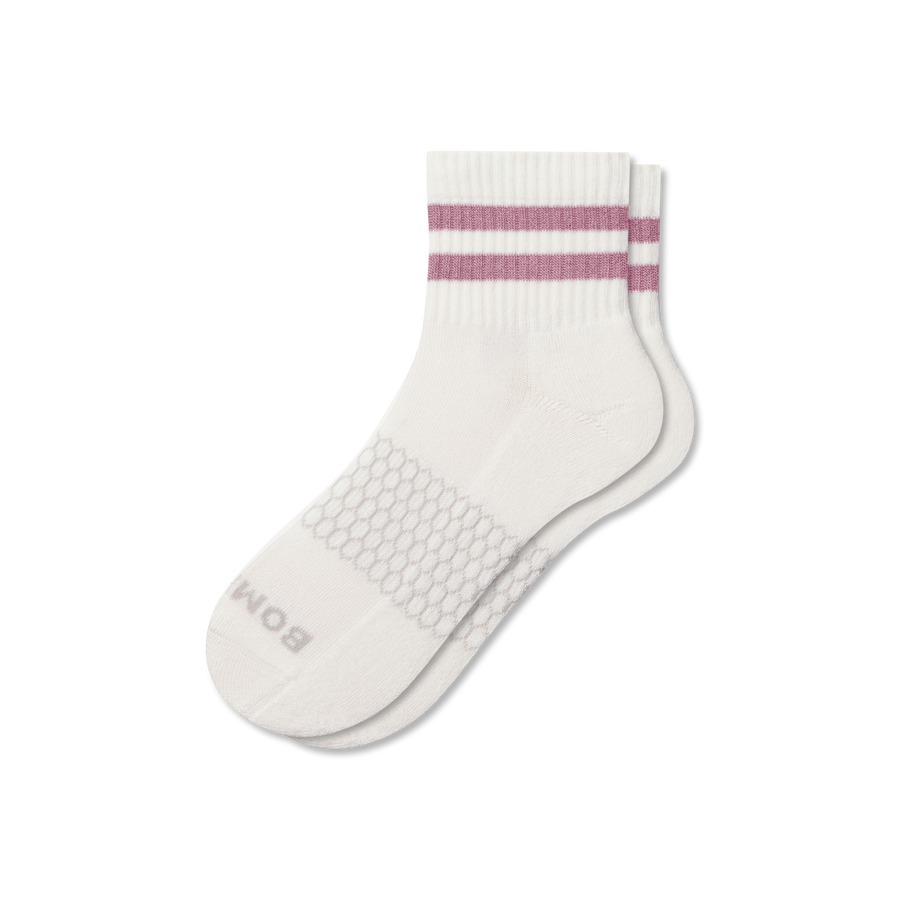 Women's Vintage Stripes Quarter Socks - Active Hike Comfort