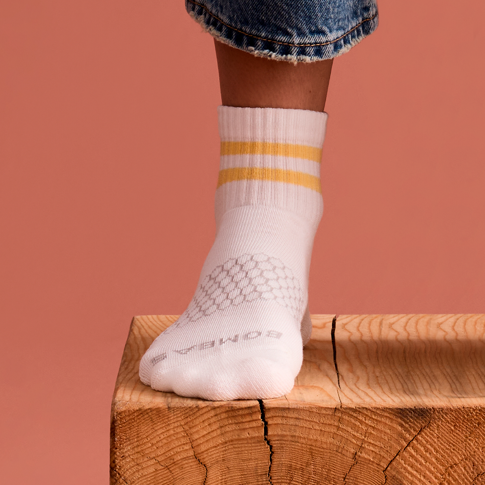 Women's Vintage Stripes Quarter Socks - meringue [LIFESTYLE] [9006]