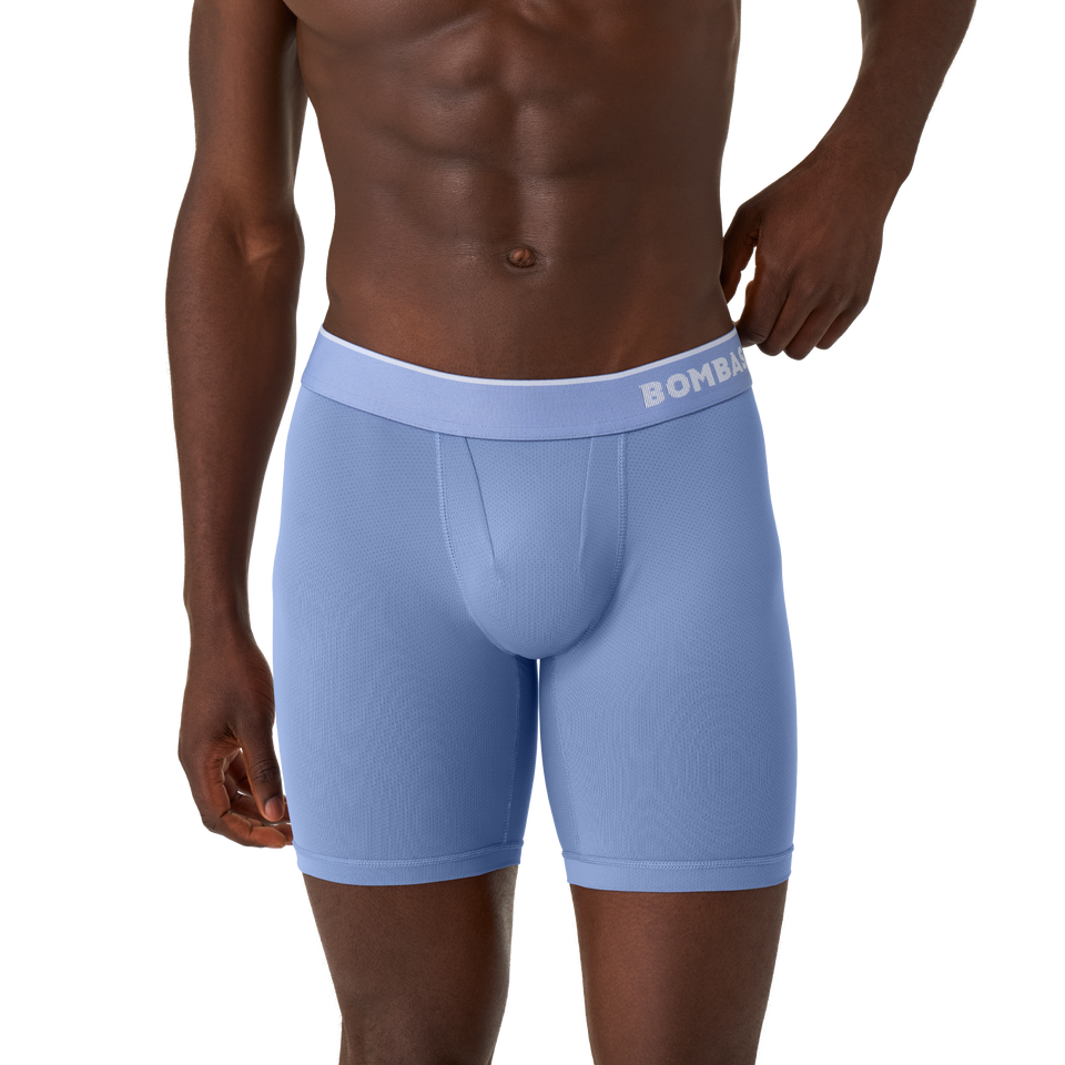 Men's Sport Flyless Boxer Brief - Oyster Blue MO2 [9048]