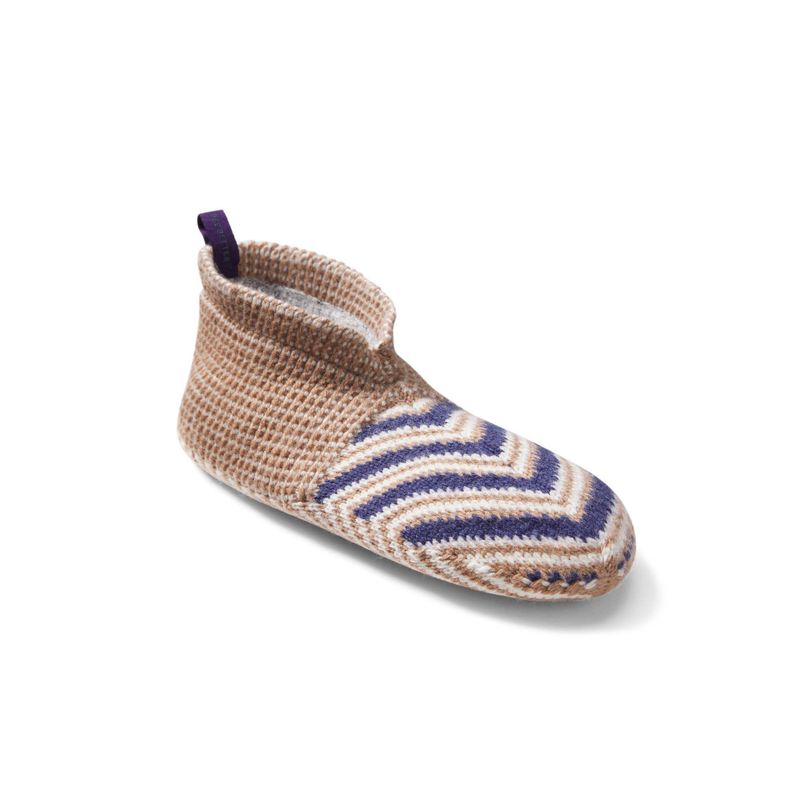 Adult Chevron Gripper Slipper - Deep Tan L2 [9066]