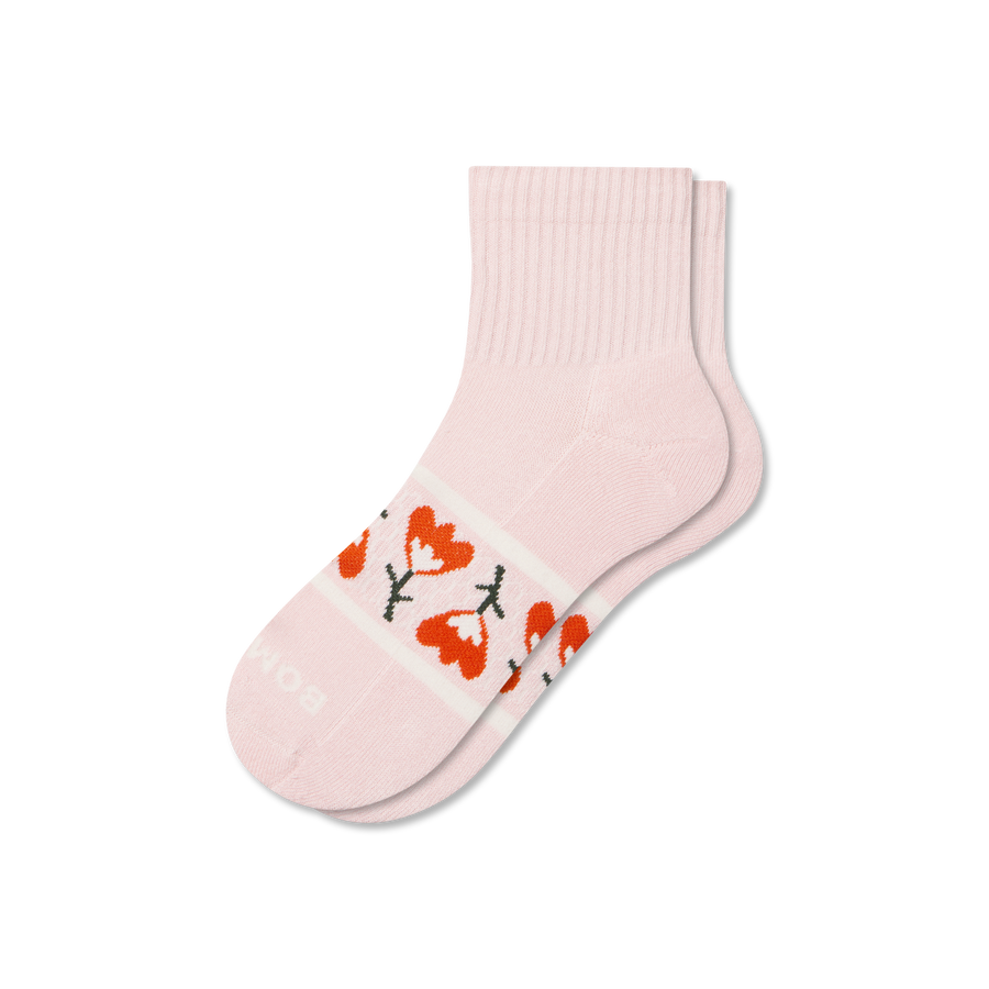 Women's Garden Party Quarter Socks - Daily Everyday Wear