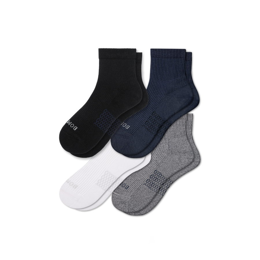 Men's Modern Rib Quarter Sock 4-Pack - Daily Lounge Move