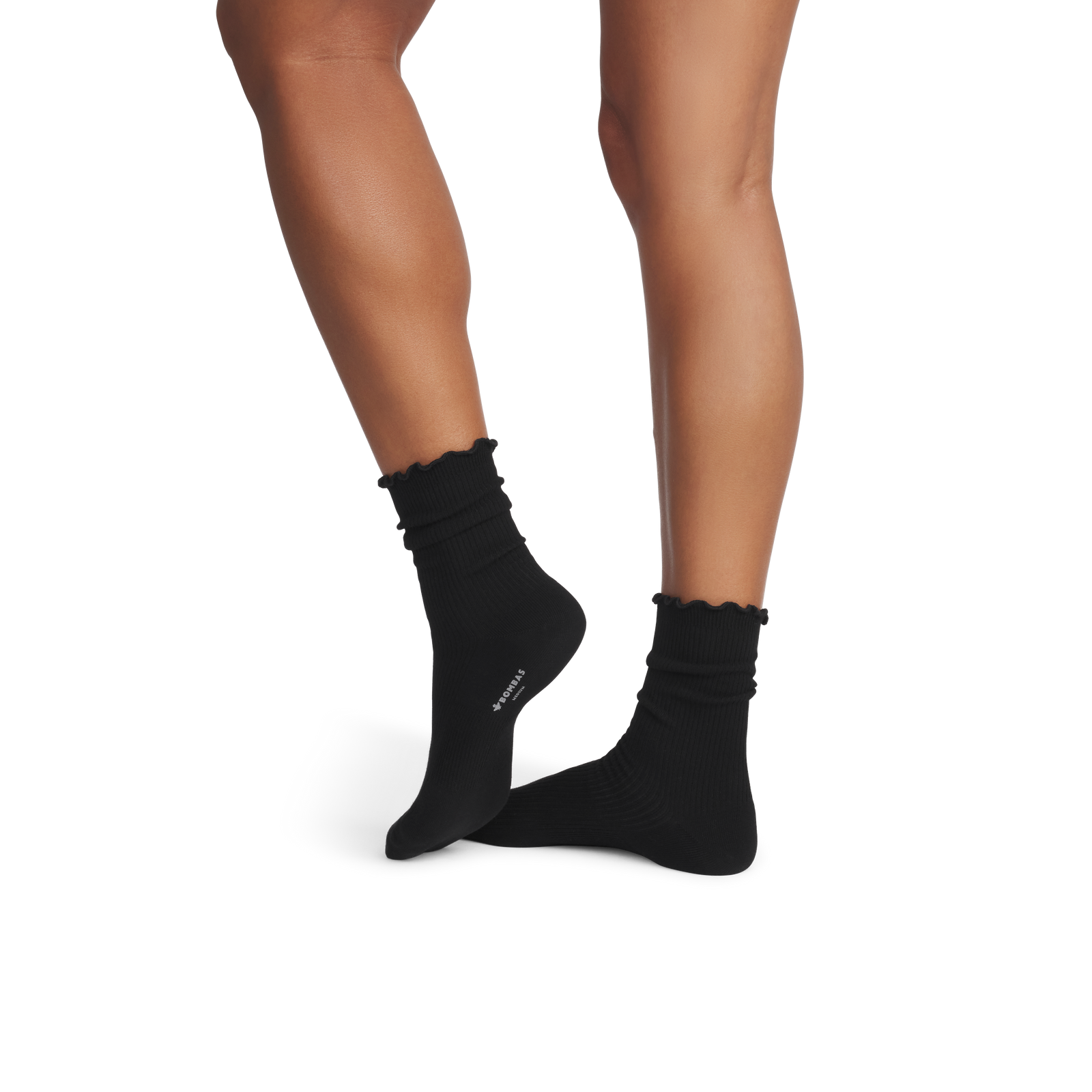 Ruffle Rib Half Calf - Black WO2 [9285]