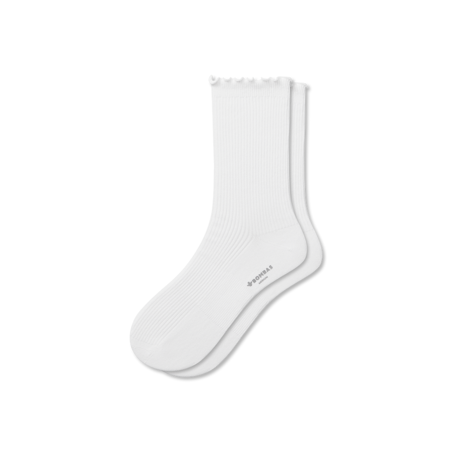 Women's Ruffle Rib Half Calf Socks - Modern Lounge Fit