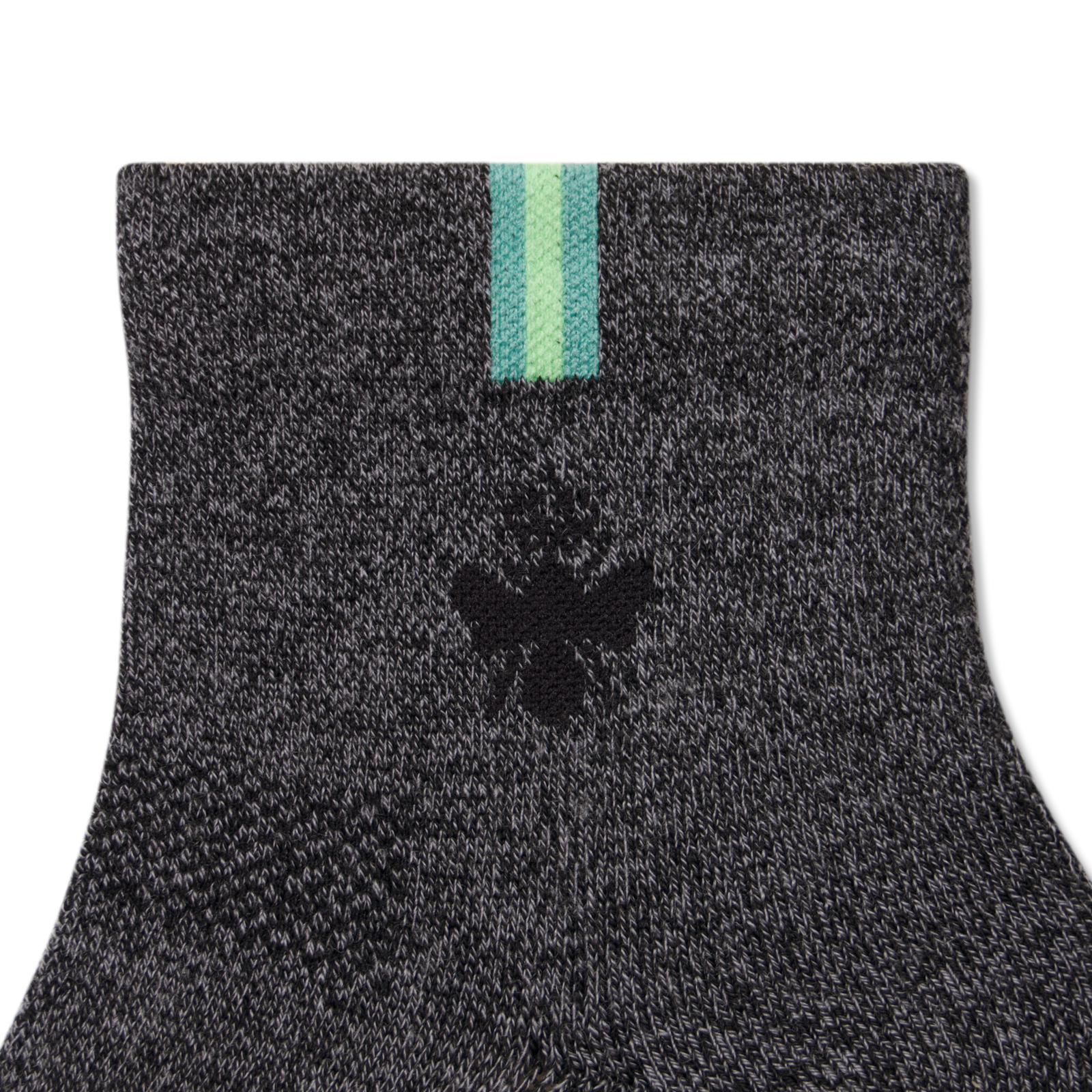 Merino Wool Blend Athletic Quarter Socks - black meteor Detail [9712]