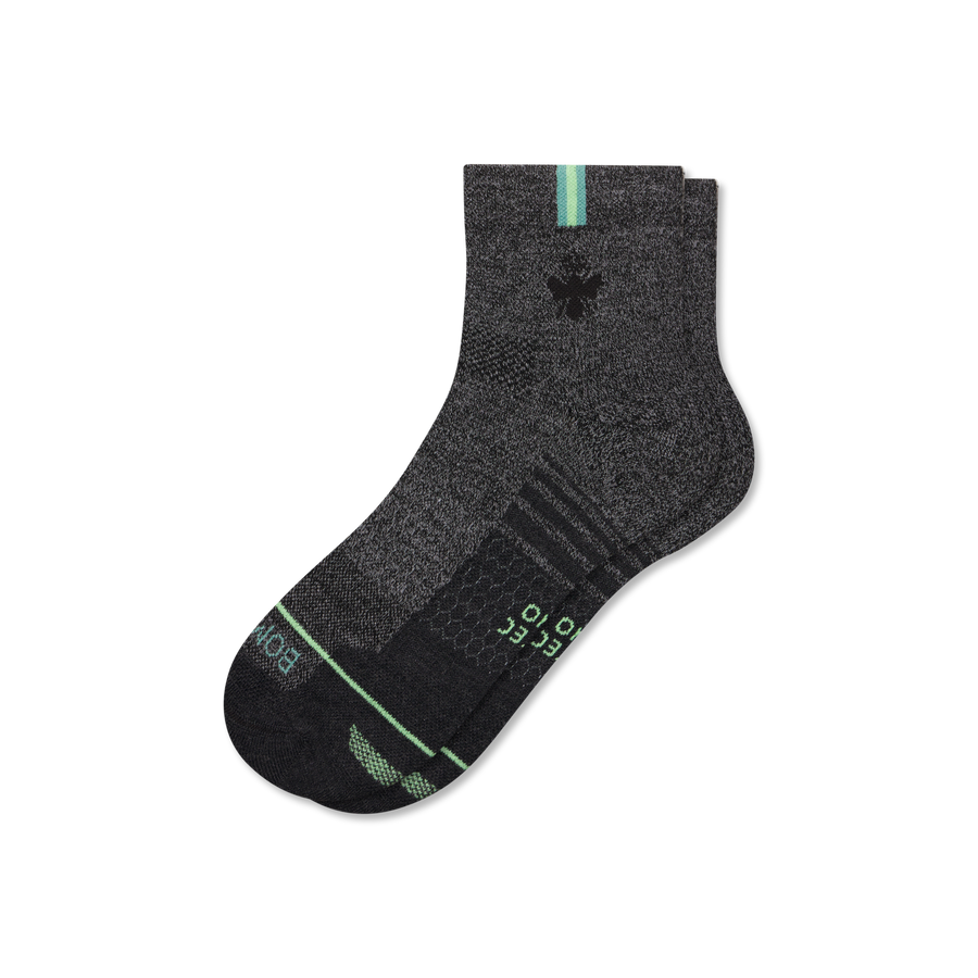 Women's Merino Wool Blend Run Quarter Socks - Active Hike Cushion