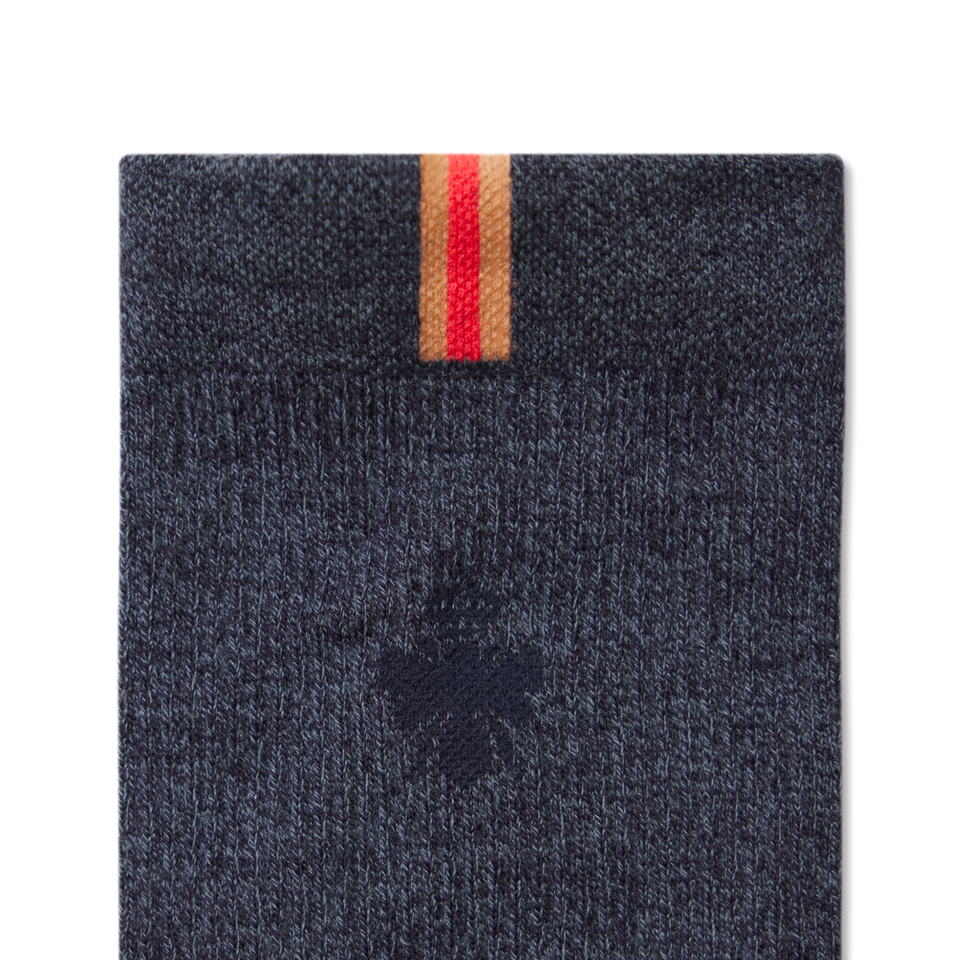 Merino Wool Blend Athletic Calf Socks - midnight navy Detail [9713]